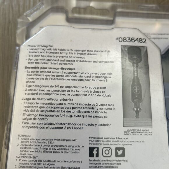 Kobalt 45 pc Power Driver Set 1/4 in Drive SpeedFit Torx Philips Square Slot - Picture 6 of 8